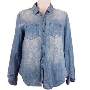 Vans Size S Button Front Shirt Outdoor Casual Blue